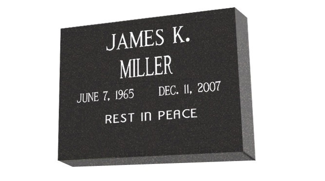 MF01 - Granite marker for cemetery or garden. Standard design