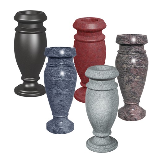 AV01 4"x4"x10"  Turned Granite Vase
