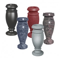 AV01 4"x4"x10"  Turned Granite Vase